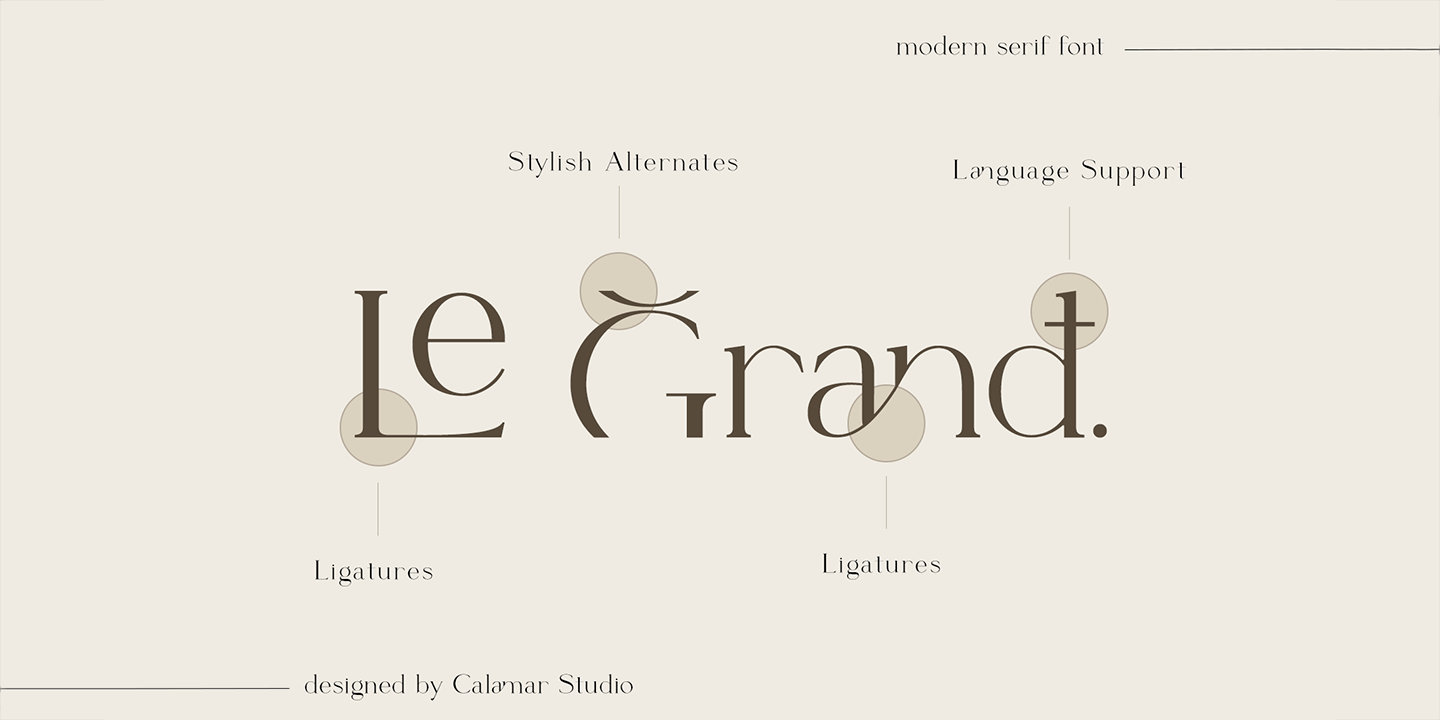 Example font Le Grand #7